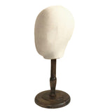 Maxbell Canvas Tabletop Wig Mannequin Hat Holder Stand Display Manikin Model Medium Black