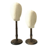 Maxbell Canvas Tabletop Wig Mannequin Hat Holder Stand Display Manikin Model Medium Black