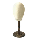 Maxbell Canvas Tabletop Wig Mannequin Hat Holder Stand Display Manikin Model Medium Black