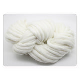 Maxbell Thick Knitted Wool Throw Blanket Chunky Sofa Blanket Kids Adults White