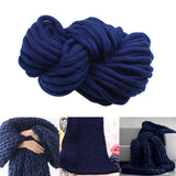 Maxbell Knitted Throw Blanket for Couch Machine Washable Dark Blue