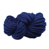 Maxbell Knitted Throw Blanket for Couch Machine Washable Dark Blue