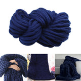 Maxbell Knitted Throw Blanket for Couch Machine Washable Dark Blue