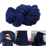 Maxbell Knitted Throw Blanket for Couch Machine Washable Dark Blue