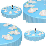 Maxbell Round Disposable Table Cloth Tablecloths Wedding Birthday Party Silvery Grey