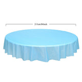 Maxbell Round Disposable Table Cloth Tablecloths Wedding Birthday Party Silvery Grey