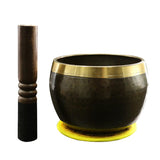 Maxbell Tibetan Meditation Copper Bowl Singing Bowl with Hammer Cushion Set