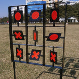 Maxbell Shooting Target Auto Reset Spinning Target Stand with 32 Paper Targets