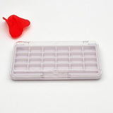 24 Grid Empty Makeup Eyeshadow Palette Blush Lip Gloss Powder DIY Case White