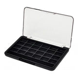 24 Grid Empty Makeup Eyeshadow Palette Blush Lip Gloss Powder DIY Case Black