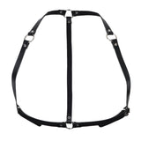 Maxbell Punk Leather Body Harness Crossover Cage Suspenders Chain Waist Straps Belt