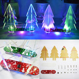 Maxbell LED Light 3D Christmas Tree DIY Kit Gift Green PCB with Frosted Acrylic