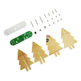 Maxbell LED Light 3D Christmas Tree DIY Kit Gift Green PCB with Frosted Acrylic