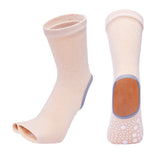 Maxbell Yoga Socks Women Non Skid Grips Pilates Fitness Ballet Exercise Sock Beige