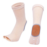 Maxbell Yoga Socks Women Non Skid Grips Pilates Fitness Ballet Exercise Sock Beige