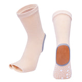 Maxbell Yoga Socks Women Non Skid Grips Pilates Fitness Ballet Exercise Sock Beige