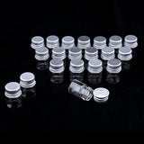 20X Empty Refillable Cosmetic Container Bottle Round Glass Jar Cannings 5ml