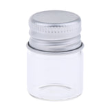 20X Empty Refillable Cosmetic Container Bottle Round Glass Jar Cannings 5ml