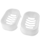 Maxbell 2 Pieces Soap dish with drain Soap Holder for Shower Bathroom Kitchen white