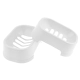 Maxbell 2 Pieces Soap dish with drain Soap Holder for Shower Bathroom Kitchen white