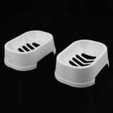 Maxbell 2 Pieces Soap dish with drain Soap Holder for Shower Bathroom Kitchen white