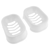 Maxbell 2 Pieces Soap dish with drain Soap Holder for Shower Bathroom Kitchen white