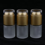 Maxbell 3 Piece 20ml Frosting Glass Refillable Empty Pump Spray Bottle 01 Golden Cap