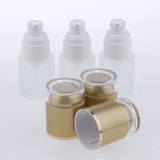 Maxbell 3 Piece 20ml Frosting Glass Refillable Empty Pump Spray Bottle 01 Golden Cap