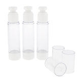Maxbell 3 Pieces Empty Refillable Vacuum Bottles Cosmetic Sample Containers 50ml