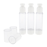 Maxbell 3 Pieces Empty Refillable Vacuum Bottles Cosmetic Sample Containers 50ml