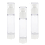 Maxbell 3 Pieces Empty Refillable Vacuum Bottles Cosmetic Sample Containers 50ml