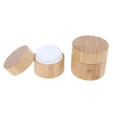 Maxbell Natural Bamboo Wooden Round Cream Empty Lip Balm Container Jars Tin 30g