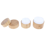 Maxbell Natural Bamboo Wooden Round Cream Empty Lip Balm Container Jars Tin 30g