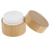 Maxbell Natural Bamboo Wooden Round Cream Empty Lip Balm Container Jars Tin 30g