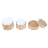 Maxbell Natural Bamboo Wooden Round Cream Empty Lip Balm Container Jars Tin 30g