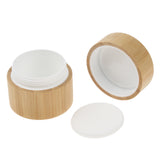 Maxbell Natural Bamboo Wooden Round Cream Empty Lip Balm Container Jars Tin 30g