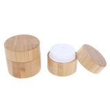 Maxbell Natural Bamboo Wooden Round Cream Empty Lip Balm Container Jars Tin 30g