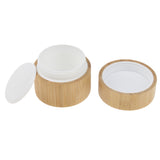 Maxbell Natural Bamboo Wooden Round Cream Empty Lip Balm Container Jars Tin 30g