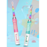 Maxbell Children Electric Intelligence Sonic Toothbrush LED Light Oral Dental Care Pink