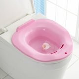 Maxbell Hip Bath Tub Sitz Bath for Toilet Maternity Hemorrhoid Avoid Squatting Pink