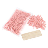 Maxbell 500g Hot Film Hard Wax Beans Hair Removal Beads +10 Sticks Rose