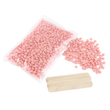 Maxbell 500g Hot Film Hard Wax Beans Hair Removal Beads +10 Sticks Rose