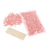 Maxbell 500g Hot Film Hard Wax Beans Hair Removal Beads +10 Sticks Rose