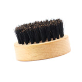 Maxbell Men's Beard Brush Boar Bristle Round Wood Handle Mustache Care Grooming Kit