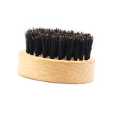 Maxbell Men's Beard Brush Boar Bristle Round Wood Handle Mustache Care Grooming Kit