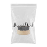 Maxbell Men's Beard Brush Boar Bristle Round Wood Handle Mustache Care Grooming Kit