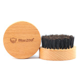 Maxbell Men's Beard Brush Boar Bristle Round Wood Handle Mustache Care Grooming Kit