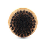 Maxbell Men's Beard Brush Boar Bristle Round Wood Handle Mustache Care Grooming Kit