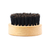 Maxbell Men's Beard Brush Boar Bristle Round Wood Handle Mustache Care Grooming Kit