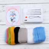 Maxbell Animal Needle Felting Kit For Beginner with Basic Tools penguin totoro